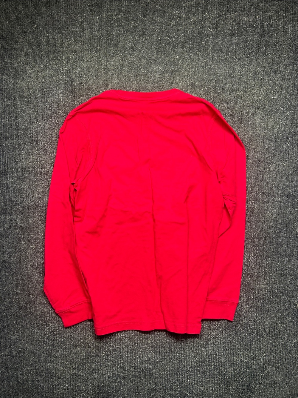 L.L. Bean Red Long Sleeve Tee with Nautical Logo - Picture 3 of 3